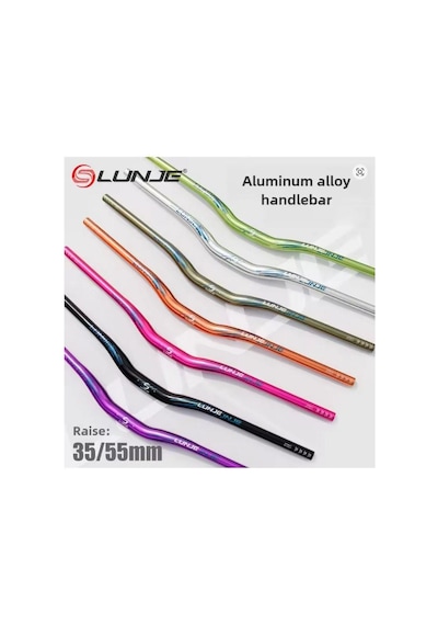 Lunje 78 Cm 35 Rise Açılı Alüminyum 31,8mm Mtb Freeride Gidon Bisiklet Gidonu Direksiyonu Mor