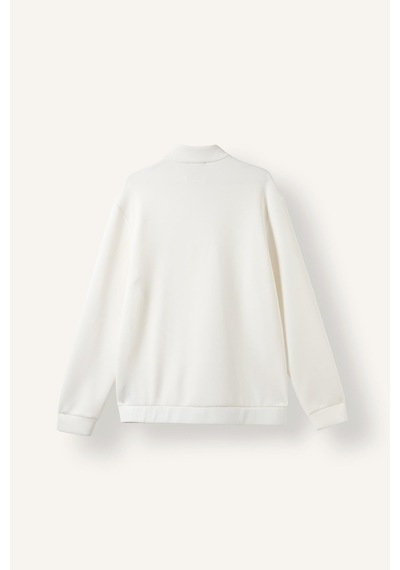 Defacto Regular Fit Dik Yaka Yarım Fermuarlı Sweatshirt F2821ax25auwt34 Beyaz