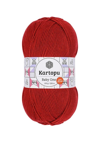 Baby One El Örgü İpi K0129 Koyu Kırmızı 100 G/250 Mt