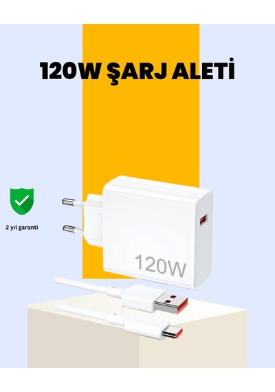 120 Watt Type C Hızlı Şarj Cihazı Reno 4 5 6 Uyumlu Standart