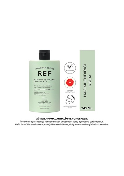Erence Of Sweden Stockholm- Weıghtless Volume Condıtıoner 245 Ml Tüm Saç Tipleri Için Hacimlendirici Bakım Kremi