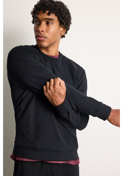Defacto Standart Fit Bisiklet Yaka Dikiş Detaylı Baskılı Sweatshirt I0568ax26wnbk81 Siyah-bk81