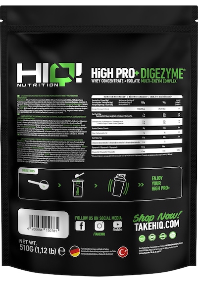 Hıq High Pro+ 510gr Double Mılk Chocolate Flavored