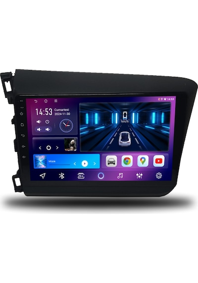 Caros Honda Civic Fb7 2012-2015 Uyumlu Android Multimedya 4gb Ram 32gb Hafıza 9"