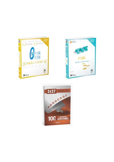 2027 2027 Tyt Üçdörtbeş Paragraf Sıfır Risk + Fizik Soru + Anla Kazan Paragraf Deneme 3'lü Set
