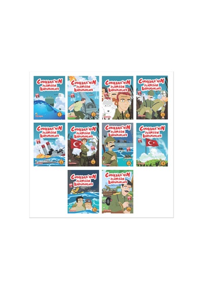 Çanakkale'nin Ölümsüz Kahramanları - 10 Kitap Takım - Sara Gürbüz Özeren - Damla Yayınevi