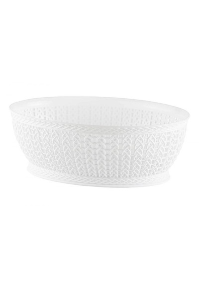 Oval Örgü Sepet 3,5lt Oval Knitting Basket 3,5 L Beyaz