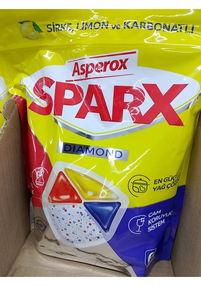 60 Lı Kapsül Asperox Sparx Diamond Bulaşık Makinesi Tableti Sirke Limon Karbonatlı