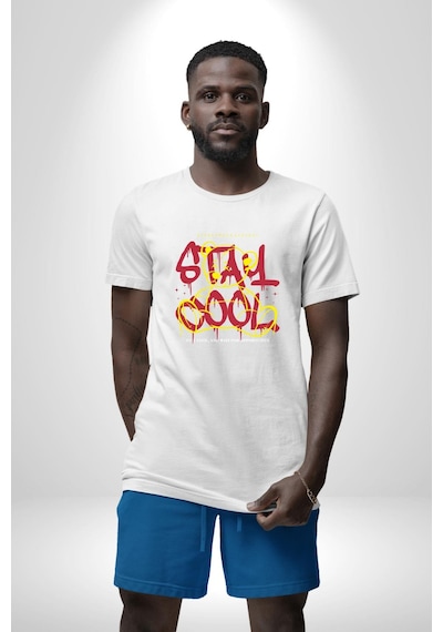 Game Oyun Alanı Unisex Unisex Beyaz Organik Baskılı T-shirt Penye Yüksek Kalite Beyaz