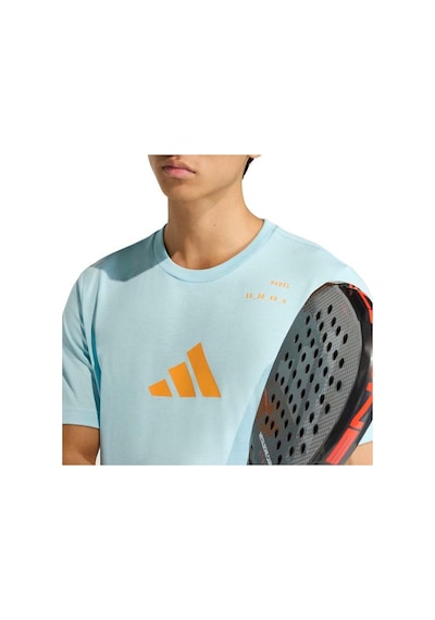 Adidas Padel Cat Erkek Mavi Yuvarlak Yaka Tişört Mavi