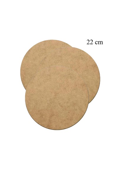 Vedemo Supla 3 Adet 3 Mm Ham Mdf 22 Cm Çap Yuvarlak Servis Altı Vedemo Supla 3 Adet 3 Mm Ham Mdf 22 Cm Çap Yuvarlak Servis Altı