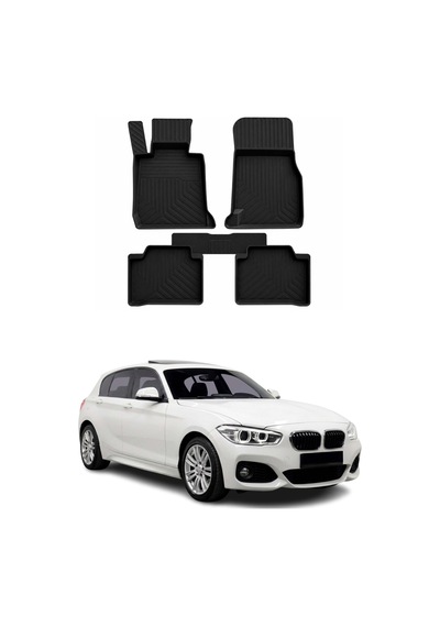 Bmw 1 Series F20 2011-2017 Uyumlu 4d Havuzlu Paspas Kauçuk Siyah 5 Parça