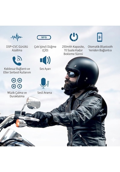 Universal Motosiklet Kaskı İçin Bluetooth Kulaklık Eller Serbest