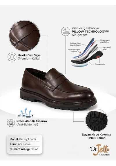 Komcero Dr.jells 6k3110-w2050 Erkek Hakiki Deri Anatomic Pıllow Technology Makosen Ayakkabı Kahve Komcero Dr.jells 6k3110-w2050 Erkek Hakiki Deri Anatomic Pıllow Technology Makosen Ayakkabı Kahve