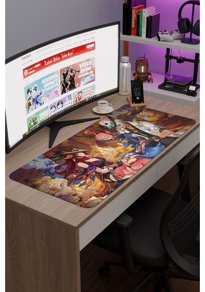 Ifa Genshin Impact Anime Oyuncu V2 - 90x40 Xxl Gaming Mouse Pad Fare Altlığı