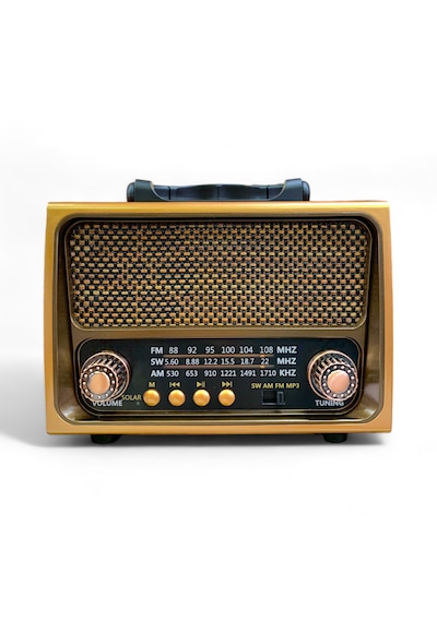 Rt-675 Nostaljik Solar Panelli Radyo 3 Bant Trend Nostalji Radyo