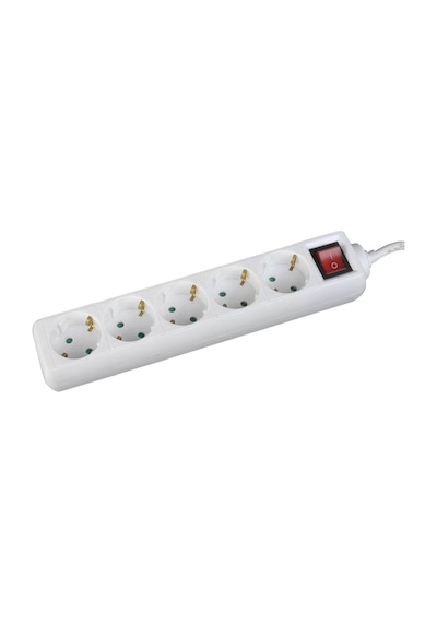 Philips SPS1050A/51 Tam Bakır Kablolu 5'li Çocuk Korumalı Priz 2 Metre Beyaz