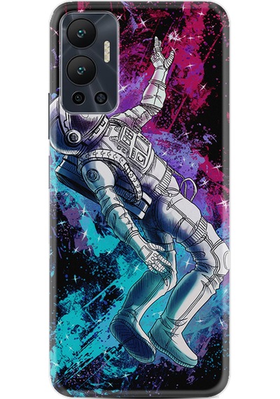 Infinix Hot 12 Kılıf Silikon Desen Özel Seri Astronot Signs 1753