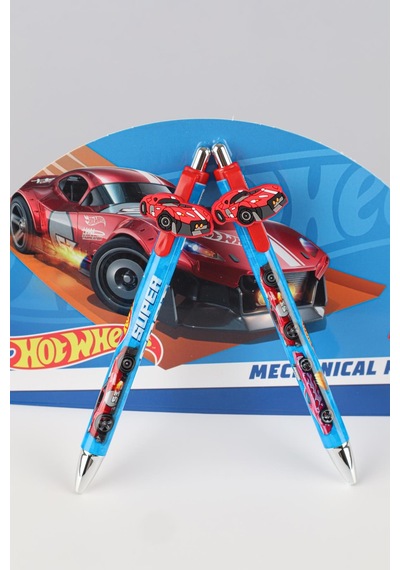 2024 Yeni Sezon Lisanslı Hot Wheels Maskotlu Versatil Uçlu Kalem 0.7 Mm Ahşap
