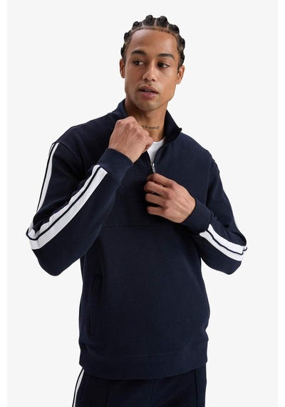 Defacto Defactofit Standart Fit Dik Yaka Sporcu Sweatshirt D1953ax25aunv253 Lacivert