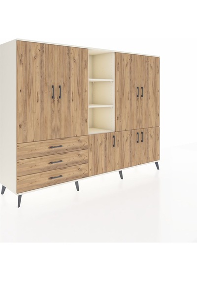 Hyperion Dolap 11 Raflı 3 Çekmeceli 7 Kapaklı 220x44x163 Aytaşı-ç Aytaşı-çam