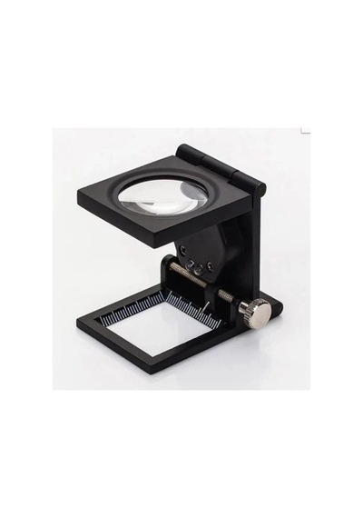 Nikula-28x28 Mm Katlanır Sayaçlı Metal Lüp, 2 Led Işıklı Büyüteç Tekstil Th9005a Diğer