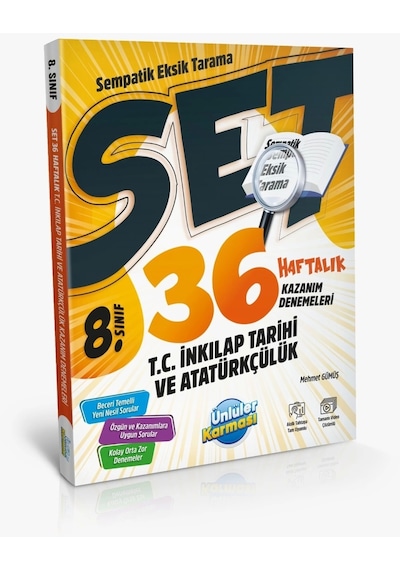 Ünlüler Karması 8.sınıf İnkılap Tarihi 36 Haftalık Kazanım Denemeleri