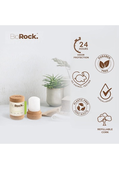 Biorock Crystal Deodorant Stick 120 Gr Yedek Crystal Refill Plastiksiz Doğa Dostu 2'li Ekonomik Set
