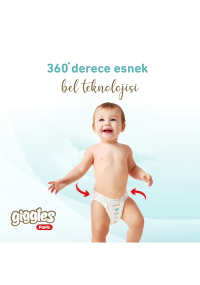 Giggles Pants Külotlu Bebek Bezi 6 Numara Xlarge 100 Adet