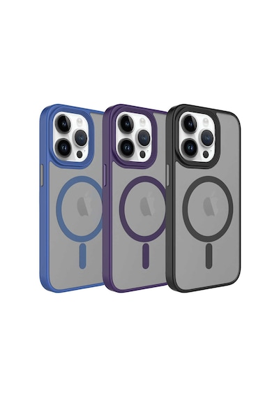 Apple Uyumlu iPhone 12 Pro Uyumlu Mat Arka Yüzey Wireless Şarj Özellikli Zore Flet Magsafe Kapak-siyah -