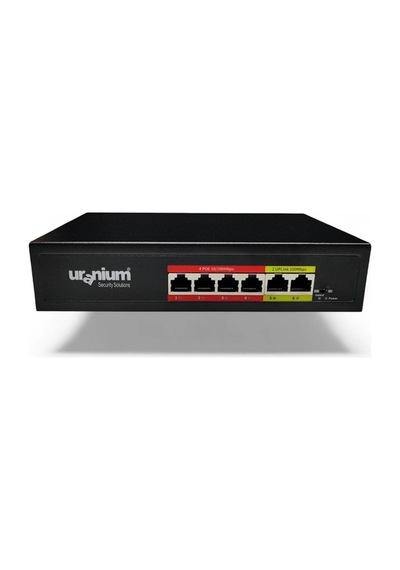 Uranıum Poe-4002-48w 4 Port 10/100 + 2 Port 10/100 Rj45 Uplınk Watch-dog Poe Swıtch Realtek Chıpset 26195738