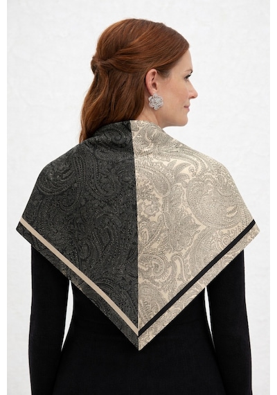 Tarzını Seç Siyah Royal Fular / Bandana / Aksesuar / Şal / Eşarp 70x70