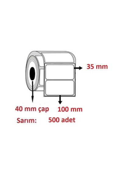 35x100 ECO TERMAL ETİKET( 500lü )