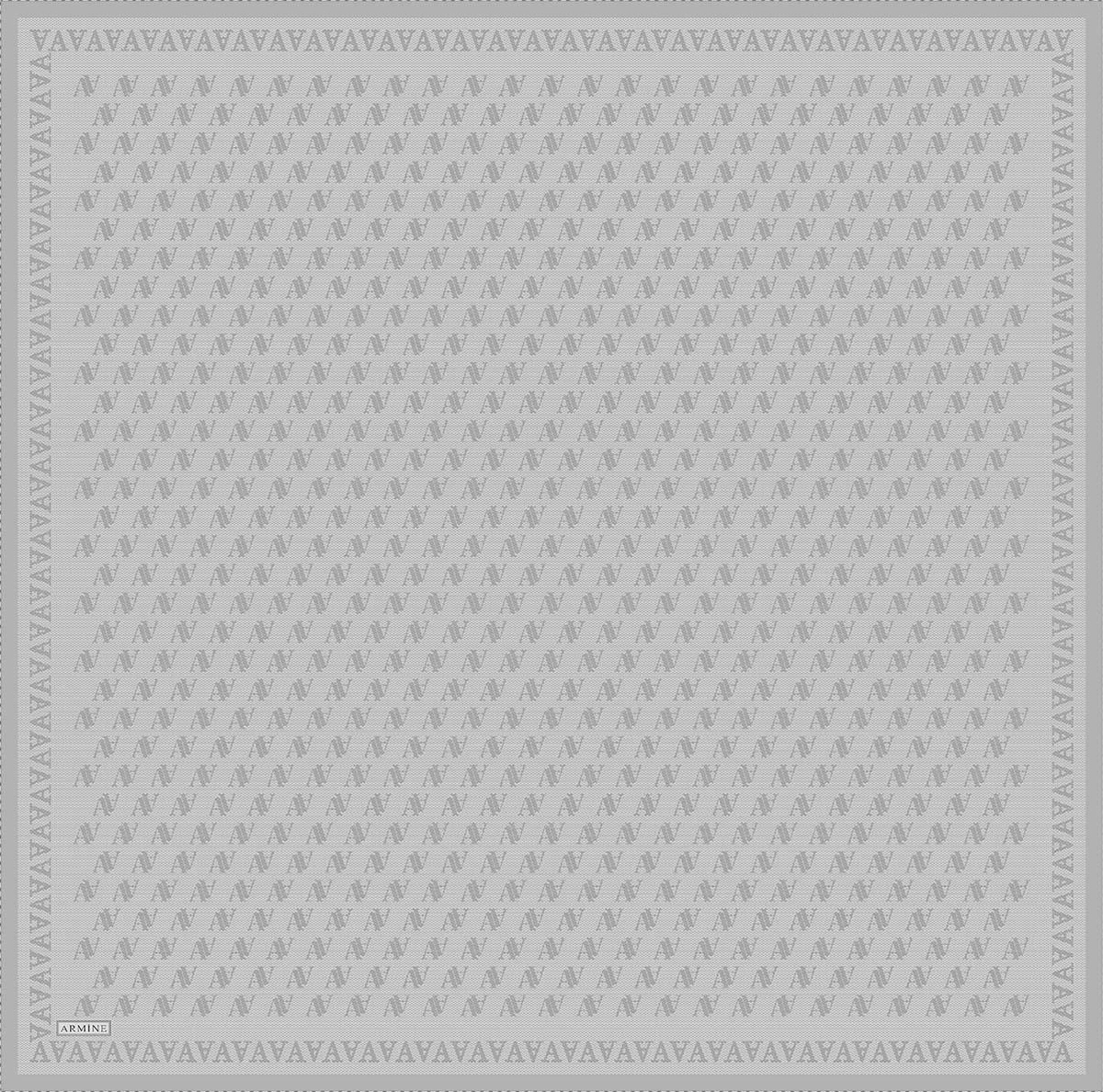 Armine Saf İpek Sura Eşarp 9412d 87 Gri