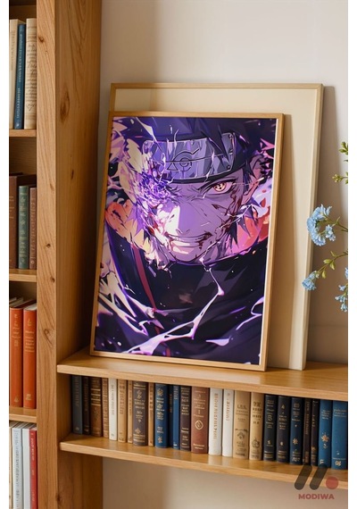 Naruto Sage Mod Anime Poster, Ahşap Çerçeveli Duvar Tablosu - Anime Severlere Özel Hediye