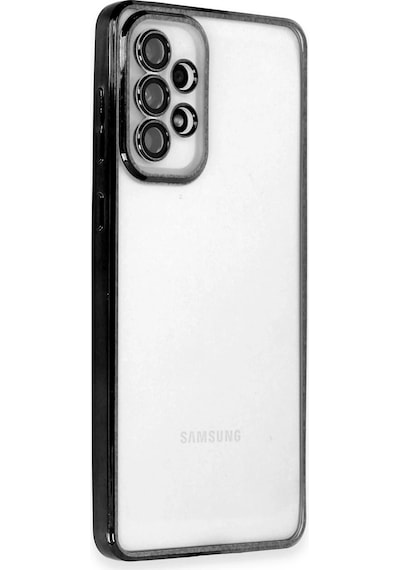 Gld-spt- Newface Samsung Uyumlu Galaxy A73 5g Kılıf Razer Lensli Silikon - Siyah