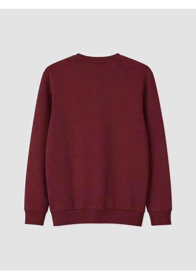 Lcwaıkıkı Classic Bordo Bisiklet Yaka Erkek Kalın Sweatshirt