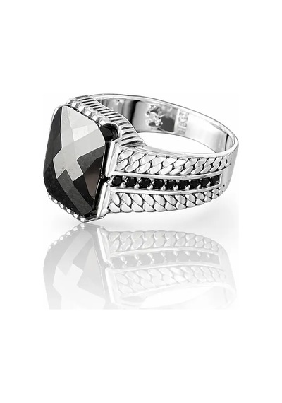 Nur Silver Gümüş Erkek Yüzük - Nur-yz83541