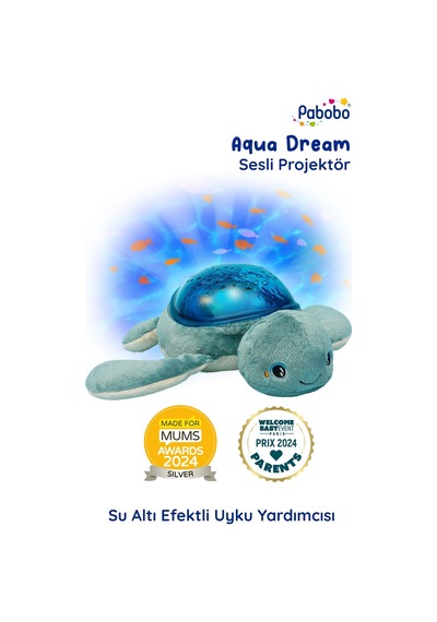 Pabobo Aqua Dream Kaplumbağa Sesli Projektör – Su Altı Efektli Gece Lambası, Ağlama Sensörlü, USB-C Şarjlı, Ninni & Beyaz Gürültülü Bebek Uyku Yardımcısı | Yenidoğan 0+ Pabobo Aqua Dream Kaplumbağa Sesli Projektör – Su Altı Efektli Gece Lambası, Ağlama Sensörlü, USB-C Şarjlı, Ninni & Beyaz Gürültülü Bebek Uyku Yardımcısı | Yenidoğan 0+