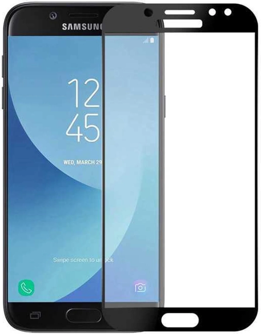 Logis Samsung Uyumlu J7 Prime 9d Parlak Seramik Tam Kaplayan Ekran Koruyucu Cam