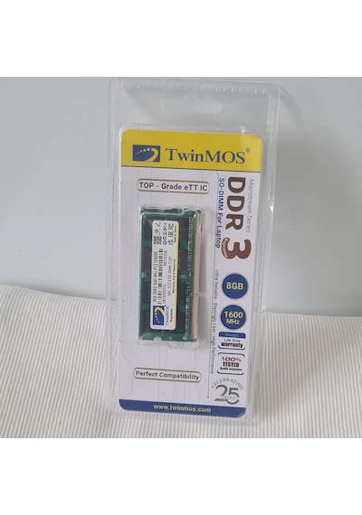 Twinmos 8gb 1600mhz Ddr3 So-dımm Ram 1.5v Mdd38gb1600n