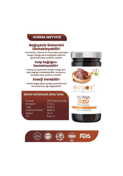 Hurma Özü Soğuk Sıkım Gurme Premıum Belirtilmemiş