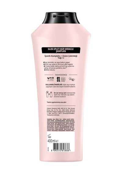 Gliss Split Hair Miracle Şampuan 4 x 400 ML