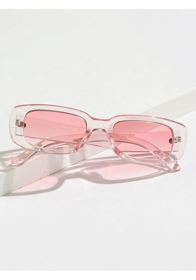 Silvio Monetti Chunky Frame Vintage Güneş Gözlüğü Şeffaf - Pembe