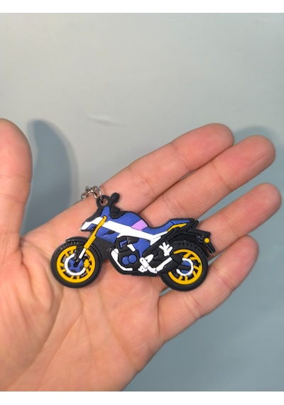 Silikon Kaliteli Motosiklet Anahtarlığı Esnek, Dayanıklı Ve Şık Tasarım Lacivert