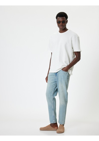 Koton Slim Fit Kot Pantolon - Brad Jean Açık İndigo 4sam40003ıd Açık İndigo