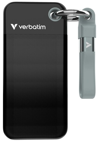 Verbatim Pocket Ssd Usb 3.2 Gen 2 512gb Black/grey