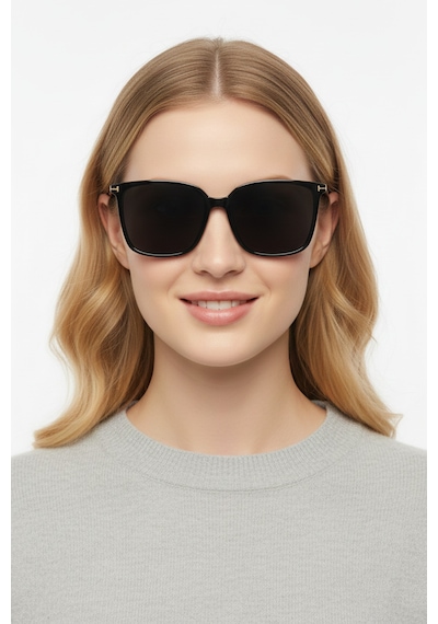 Daniel Klein Dk4337-1 Siyah Slim Edge Grande Kare Model Kadın Güneş Gözlüğü Siyah - Gold