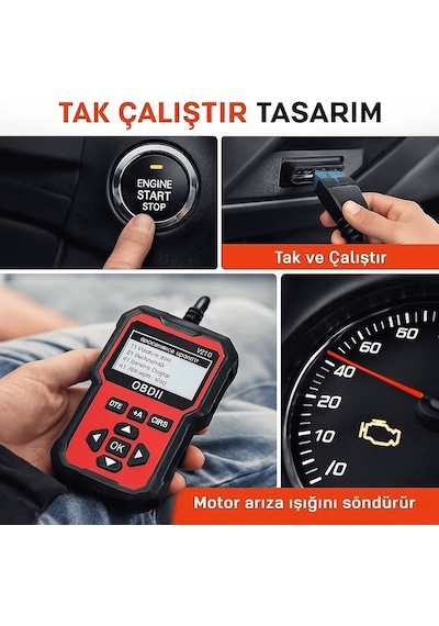 Omniax Yeni Nesil Obd2 Arıza Tespit Cihazı - Canlı Veri Hata Kodu Okuma & Silme Tüm Obd2 Araçlarla