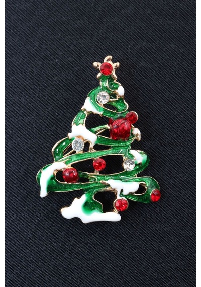 Noel Ağacı Broş. Taşlı Yılbaşı Ağacı Broş. Yaka İğnesi Broş. Çam Ağacı Broş. Kadın Broş. Broş. Çok Renkli